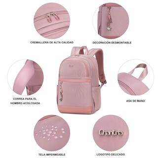 Foto 3 | Foto 3 | Mochila Para Portátil Chantria Para Mujer De 15 6 Pulgadas Con Puerto Usb Color Negro - Venta Internacional.