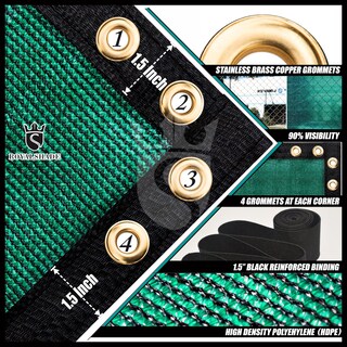 Foto 5 | Foto 5 | Valla De Privacidad Royal Shade Color Verde 2 4 M X 3 7 M Con Corbatas - Venta Internacional.