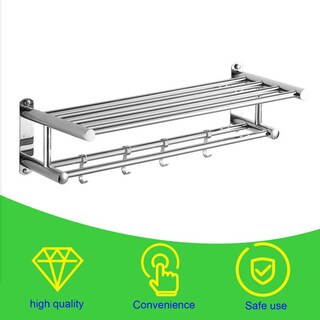 Foto 2 | Foto 2 | Soporte Para Toallas De Acero Inoxidable Montado En La Pared Con Estante - Venta Internacional.