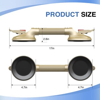 Foto 6 | Foto 6 | Barra De Apoyo Para Ducha Dailylife Para Bañeras Y Duchas 43 Cm Color Dorado - Venta Internacional.