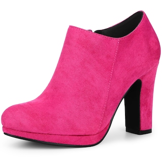 Foto 1 | Foto 1 | Botines Perphy Con Punta Redonda Y Plataforma Tacón Ancho Rosa 5.5 - Venta Internacional.