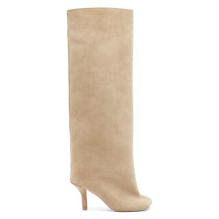 Foto 2 | Foto 2 | Botas Hasta La Rodilla Yishaweiqi De Gamuza Beige Para Mujer Con Tacón De Aguja - Venta Internacional.