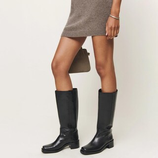 Foto 2 | Foto 2 | Botas Hasta La Rodilla Voleece Con Tacón Grueso Y Punta Cuadrada Para Mujer - Venta Internacional.