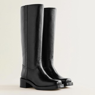 Foto 4 | Foto 4 | Botas Hasta La Rodilla Voleece Con Tacón Grueso Y Punta Cuadrada Para Mujer - Venta Internacional.