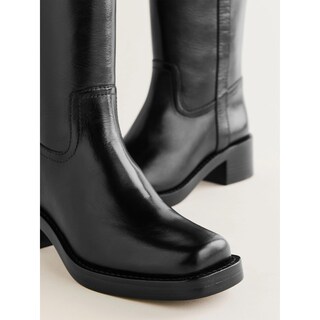 Foto 6 | Foto 6 | Botas Hasta La Rodilla Voleece Con Tacón Grueso Y Punta Cuadrada Para Mujer - Venta Internacional.