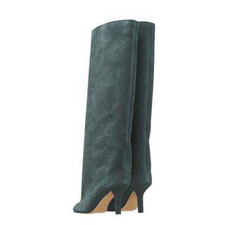 Foto 2 | Foto 2 | Botas Altas Hasta La Rodilla Vertundy Para Mujer Con Tacones De Aguja De Gamuza Verde - Venta Internacional.