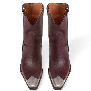 Foto 5 | Foto 5 | Botines Hoantiai Para Mujer Estilo Western Con Punta De Metal Grabada - Venta Internacional.