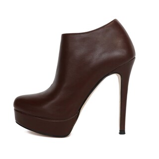Foto 1 | Foto 1 | Botines Eithy Para Mujer Tacones Altos Plataformas Color Chocolate 6.5us - Venta Internacional.