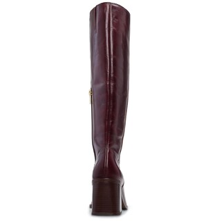 Foto 5 | Foto 5 | Botas Hasta La Rodilla Vorisvina De Piel Sintética Burdeos Para Mujer - Venta Internacional.