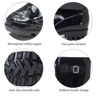 Foto 5 | Foto 5 | Botas Impermeables Para Mujer Dksuko Wellington Color Negro Brillante - Venta Internacional.