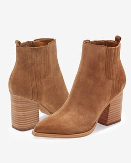 Foto 3 | Foto 3 | Botines Imily Bela Para Mujer Punta Puntiaguda Tacón De 8 Cm Gamuza - Venta Internacional.