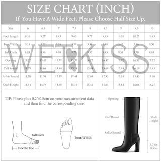 Foto 6 | Foto 6 | Botas Wetkiss Negras Con Tacón Alto 9 5 Cm De Ancho Pantorrilla Para Mujer - Venta Internacional.