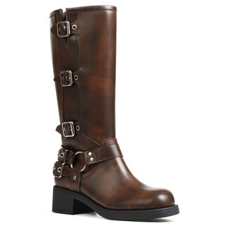 Foto 1 | Foto 1 | Botas Aminugal Hasta La Rodilla Para Mujer  Color Marrón  Punta Cuadrada  Pantorrilla Ancha - Venta Internacional.