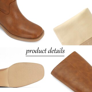 Foto 4 | Foto 4 | Botas Hasta La Rodilla Doeyg Para Mujer Punta Cuadrada Tacón Ancho Color Marrón 11 - Venta Internacional.