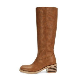 Foto 7 | Foto 7 | Botas Hasta La Rodilla Doeyg Para Mujer Punta Cuadrada Tacón Ancho Color Marrón 11 - Venta Internacional.