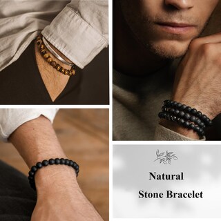 Foto 2 | Foto 2 | Pulsera Jewdreamer Con Forma De Ojo De Tigre 8 Mm Para Hombre 10 Unidades - Venta Internacional.