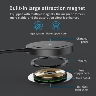 Foto 3 | Foto 3 | Cargador Inalámbrico Magnético De 15 W De Carga Rápida Para Iphone 12 - Venta Internacional.