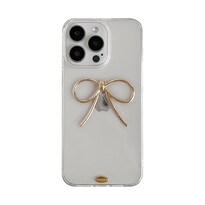 Funda De Teléfono Fliracon Simple 3d Bow Clear Soft Para Iphone 16 Pro - Venta Internacional.
