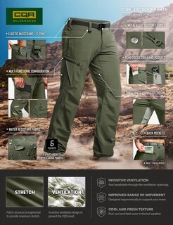 Foto 7 | Foto 7 | Pantalones Tácticos De Secado Rápido Cqr Para Hombre Resistentes Al Agua - Venta Internacional.