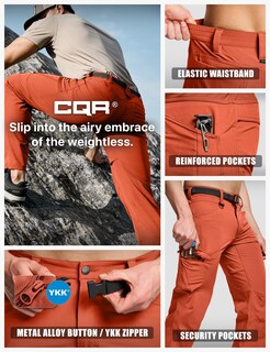 Foto 6 | Foto 6 | Pantalones Para Exteriores Cqr Tácticos De Secado Rápido Naranja Quemado 40 W X 30 L Para Hombre - Venta Internacional.