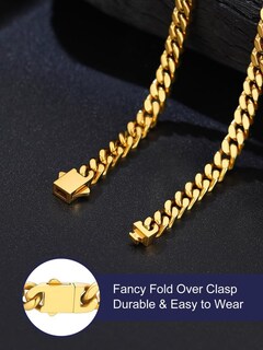 Foto 3 | Foto 3 | Collar Bandmax Para Hombre  Dorado  Corte Diamante  Miami Cuban  24 Pulgadas - Venta Internacional.