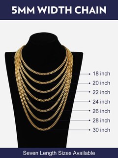 Foto 7 | Foto 7 | Collar Bandmax Para Hombre  Dorado  Corte Diamante  Miami Cuban  24 Pulgadas - Venta Internacional.