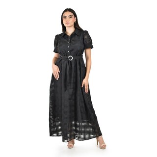 Foto 5 | Foto 5 | Vestido Largo Semi-transparente Roman Fashion /juvenil 3832 (negro) Negro