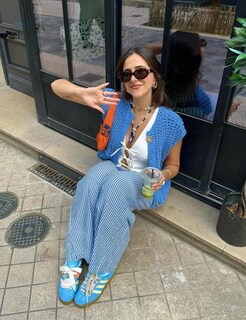 Foto 3 | Foto 3 | Chaleco Tipo Suéter Bgylu Para Mujer De Punto Grueso Azul Corto Con Bolsillos - Venta Internacional.