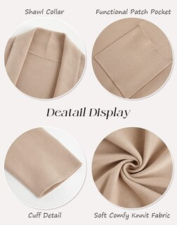 Foto 5 | Foto 5 | Chaqueta Maxi Tipo Cárdigan Fazortev De Punto Para Mujer  Color Beige - Venta Internacional.