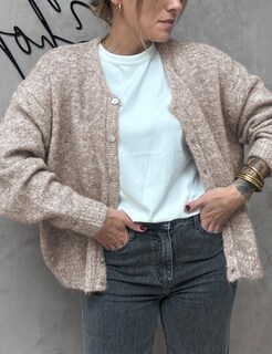 Foto 4 | Foto 4 | Jersey Tipo Cárdigan Ynhonra Para Mujer Manga Larga Con Botones Color Caqui Talla Xl - Venta Internacional.