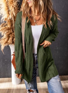 Foto 5 | Foto 5 | Jersey Tipo Cárdigan Shewin Oversized Tejido Trenzado Verde Para Mujer - Venta Internacional.