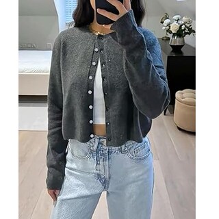 Foto 2 | Foto 2 | Jersey Tipo Cárdigan Nvrenjia Para Mujer Corte Y2k Con Botones En La Parte Delantera - Venta Internacional.