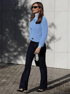 Foto 5 | Foto 5 | Jersey Tipo Cárdigan Ykr De Punto Grueso Para Mujer Con Bolsillos Color Azul - Venta Internacional.