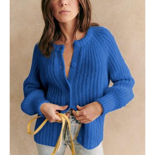 Foto 6 | Foto 6 | Jersey Tipo Cárdigan Hixiaohe Para Mujer Manga Larga Azul Talla S - Venta Internacional.