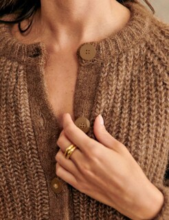 Foto 5 | Foto 5 | Jersey Tipo Cárdigan Bianstore Para Mujer  Casual  De Punto  Color Marrón  Talla Xs - Venta Internacional.