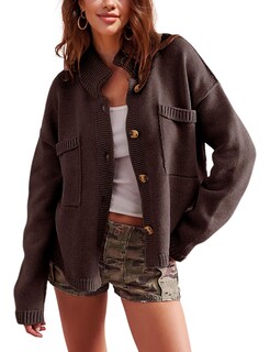 Foto 1 | Foto 1 | Jersey Cardigan Antnation De Manga Larga Para Mujeres  Color Marrón - Venta Internacional.