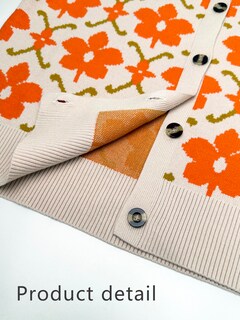 Foto 4 | Foto 4 | Jersey Tipo Cárdigan Anoumcy Con Estampado Floral Y Botones Para Mujer - Venta Internacional.