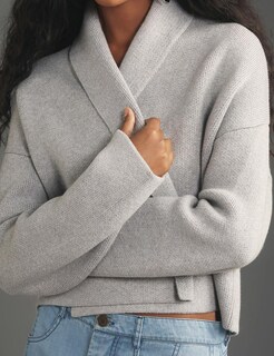 Foto 2 | Foto 2 | Chaqueta Tipo Cárdigan Bqdcqb Para Mujer Chal Con Parte Delantera Abierta Gris - Venta Internacional.