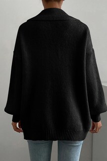 Foto 3 | Foto 3 | Jersey Tipo Cárdigan Shewin Para Mujer Punto Con Mangas Tipo Farol Negro - Venta Internacional.