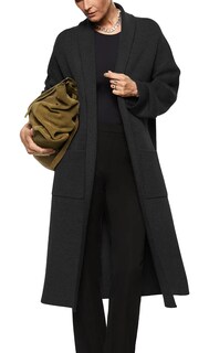 Foto 1 | Foto 1 | Chaqueta Maxi Tipo Cárdigan Fazortev Para Mujer Con La Parte Delantera Abierta Color Negro - Venta Internacional.