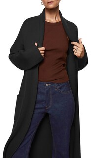 Foto 2 | Foto 2 | Chaqueta Maxi Tipo Cárdigan Fazortev Para Mujer Con La Parte Delantera Abierta Color Negro - Venta Internacional.