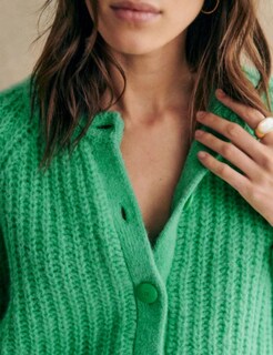 Foto 2 | Foto 2 | Suéter Tipo Cárdigan Bianstore Casual De Manga Larga Verde Para Mujer - Venta Internacional.