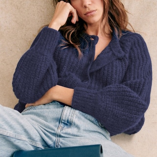 Foto 4 | Foto 4 | Jersey Tipo Cárdigan Hixiaohe Y2k De Punto Grueso Para Mujer Color Azul Marino - Venta Internacional.