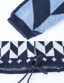 Foto 4 | Foto 4 | Jersey Tipo Cárdigan Vdwip Para Mujer Punto Extragrande Estampado Y2k Azul - Venta Internacional.