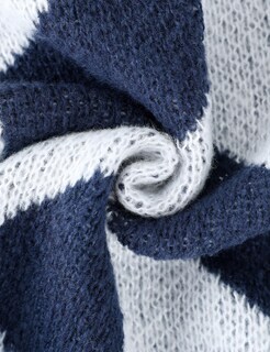 Foto 5 | Foto 5 | Jersey Tipo Cárdigan Vdwip Para Mujer Punto Extragrande Estampado Y2k Azul - Venta Internacional.