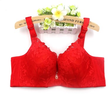 Foto 7 | Foto 7 | Sujetador Cahl&fauo Talla Grande Encaje Push Up Con Aros Rojo 38dd/95 - Venta Internacional.