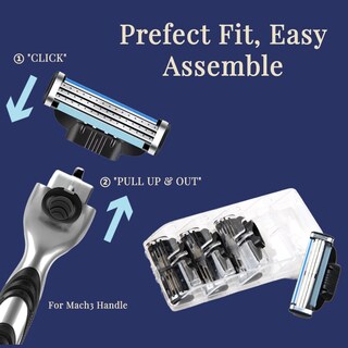 Foto 4 | Foto 4 | Maquinilla De Afeitar Razor Blade De Acero Inoxidable Turbo Para Hombre 3 Cuchillas - Venta Internacional.