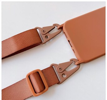 Foto 5 | Foto 5 | Funda De Teléfono Cquukoi Para Iphone Xs Max Con Correa De Hombro Color Marrón - Venta Internacional.