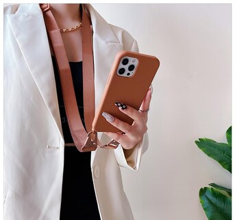 Foto 6 | Foto 6 | Funda De Teléfono Cquukoi Para Iphone Xs Max Con Correa De Hombro Color Marrón - Venta Internacional.