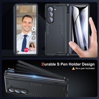 Foto 5 | Foto 5 | Funda De Teléfono Kaiiecal Para Samsung Galaxy Z Fold 6 Negra - Venta Internacional.